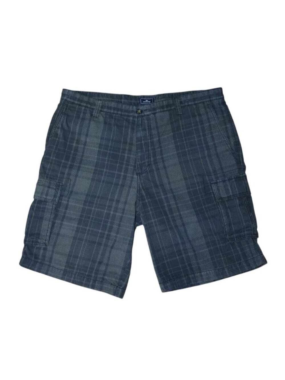 Dockers Mens Cargo Shorts Size 40 Gray Plaid 100% Cotton Utility Casual Pockets